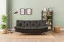 Atelier Del Sofa Rivo Sofá-Cama de 3 Plazas Gris Oscuro